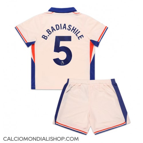 Maglie da calcio Chelsea Benoit Badiashile #5 Seconda Maglia Bambino 2024-25 Manica Corta (+ Pantaloni corti)